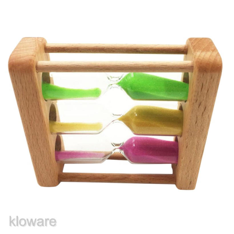 Đồng Hồ Cát Bằng Gỗ 1 + 3 + 5 Phút Dùng Trang Trí Nhà Cửa