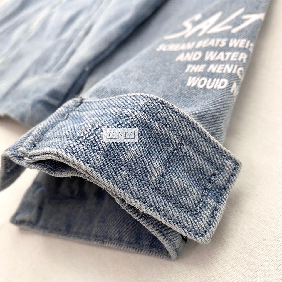 Áo Khoác Jean Phối TK SALTLIMIT | Chống Nắng Tốt | Basic | Freesize | Năng Động | Phong Cách Hàn Quốc | BigBuy360 - bigbuy360.vn