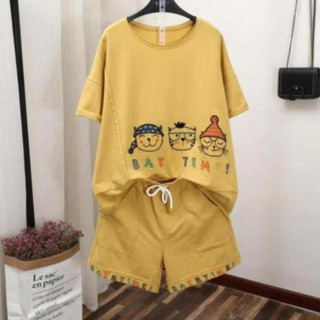 (NT) Set Đồ Nữ Hình Mèo Cotton Cao Cấp 01 68
