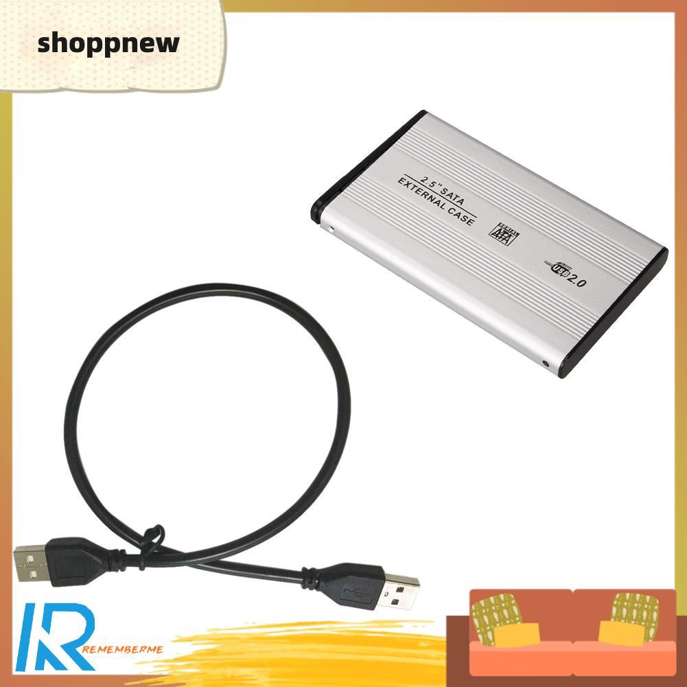 Hộp Đựng Ổ Cứng Ngoài 2.5 Inch Usb 2.0 Sata Bằng Hợp Kim Nhôm Ốp