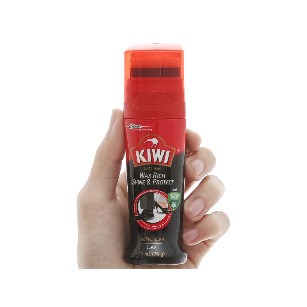 [Xả kho] Xi nước khô nhanh kiwi màu đen đánh bóng & bảo vệ 75ml.