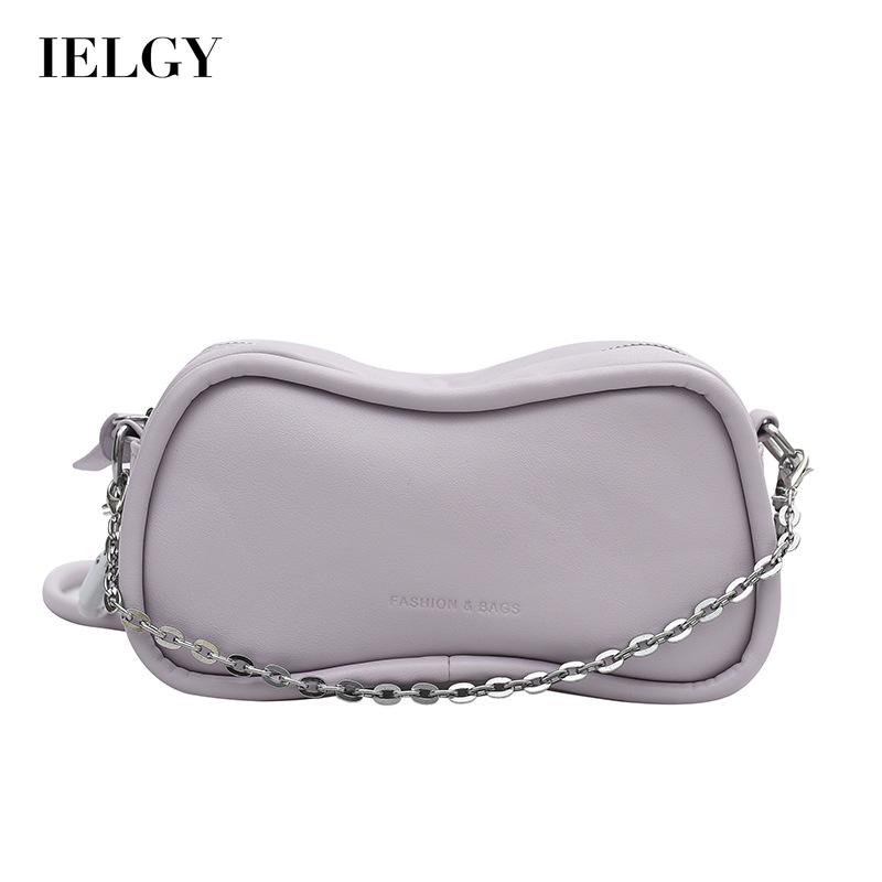Túi đeo bên vai/ cầm tay IELGY màu trơn thời trang đơn giản dành cho nữ