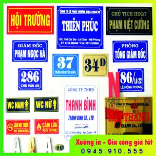 Biển công ty in uv cao cấp Mica siêu bền kích thước 30x40cm