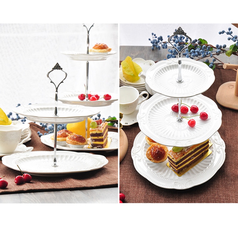 Aoto Giá Đỡ 3 Tầng Trưng Bày Bánh Cupcake / Thức Ăn / Tiệc Cưới