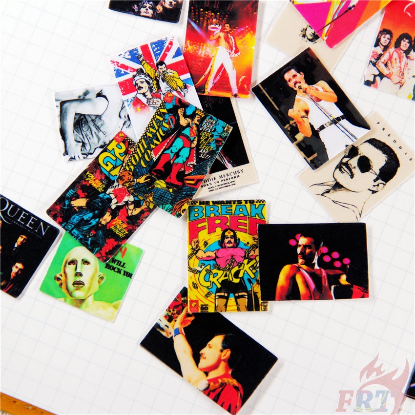 ★★★ Miếng Dán Trang Trí Mini In Hình Nhóm Nhạc Rock Q-2 ★★★ Bộ 50 Sticker Dán Trang Trí Album Thời Trang