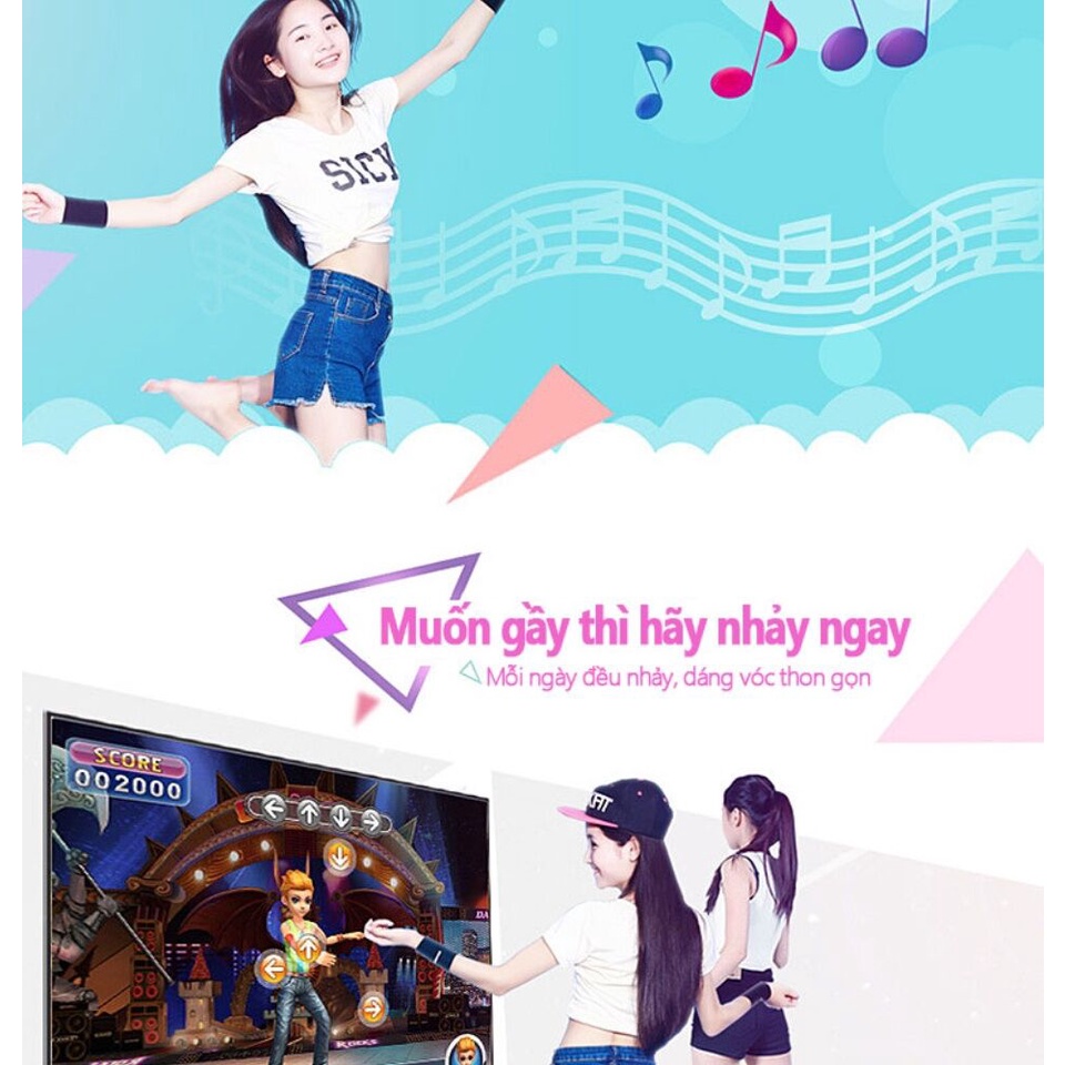Thảm nhảy audition kết nối tivi, bản chính hãng quốc tế tiếng anh, full bộ thảm+ 2 tay cầm không dây