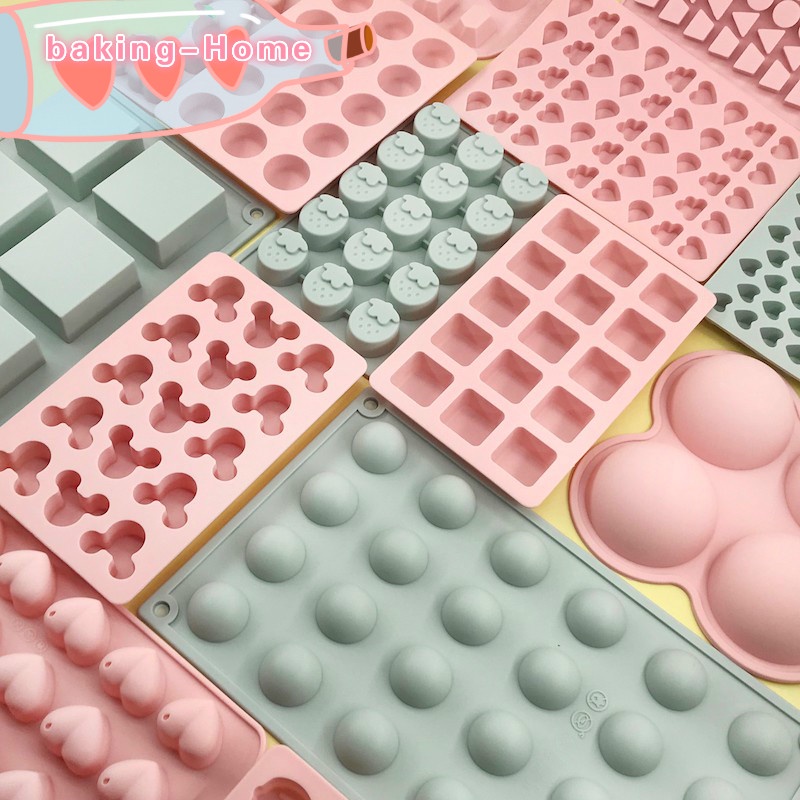 Khuôn Silicone Làm Bánh/Xà Phòng/Kẹo Ngọt Chịu Nhiệt Độ Cao Hình Trái Tim Sáng Tạo DIY