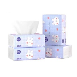 1 Gói Giấy Ăn Thỏ Vỏ Xanh 4 Lớp(176 Tờ)