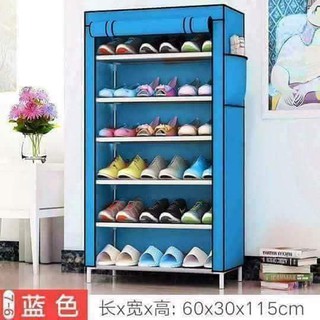 Tủ vải để giầy 6 tầng trơn