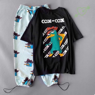 Set áo thun Perry + quần cartoon Perry unisex