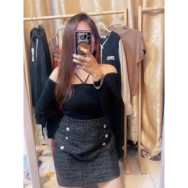 Chân váy BIGSIZE dạ vải tweet 6 cúc gọn dáng 60-90kg