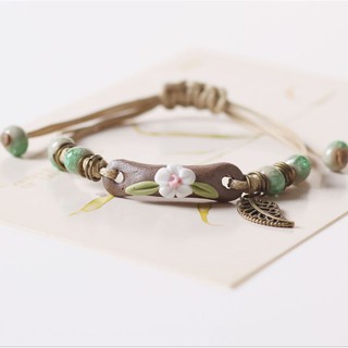 Vòng tay gốm hoa Vintage dễ thương VGOM50