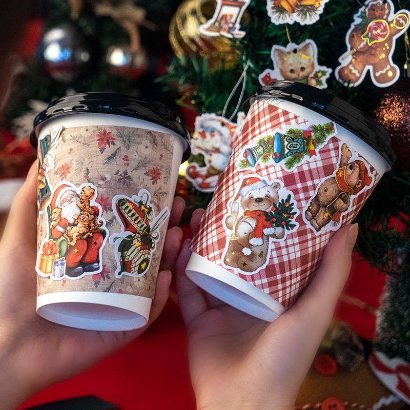 Set 30 Sticker Màu Đồng Dễ Thương Dùng Để Trang Trí Sổ Tay DIY