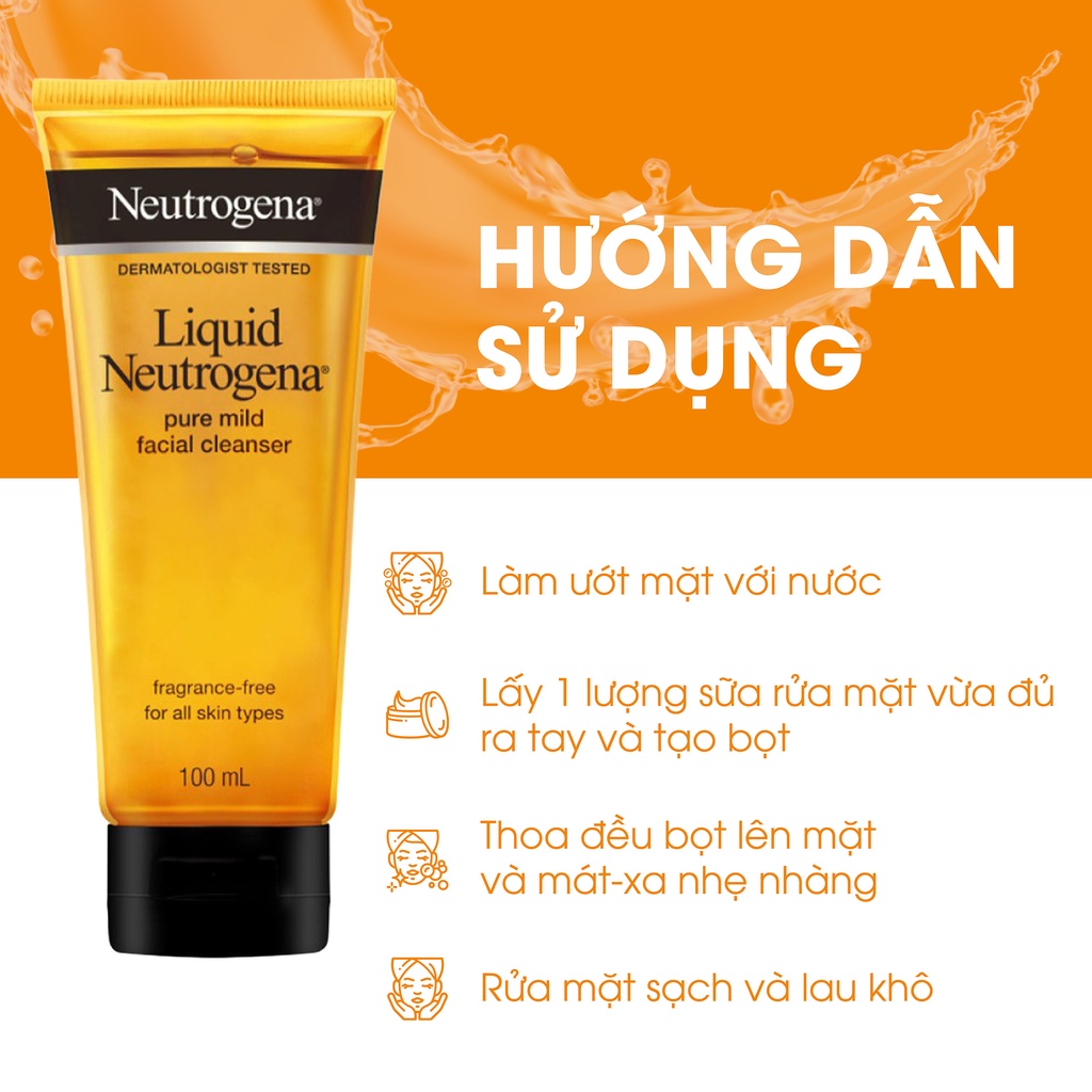 Nước rửa mặt Neutrogena dịu nhẹ 100ml (cho mọi loại da)