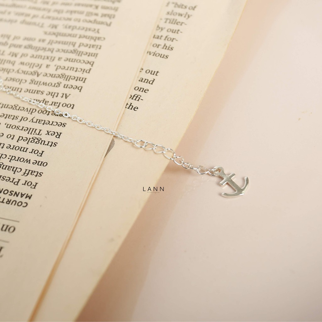 Lắc chân 2 vòng dây bánh lái móc chờ mỏ neo S925 LANN | BigBuy360 - bigbuy360.vn