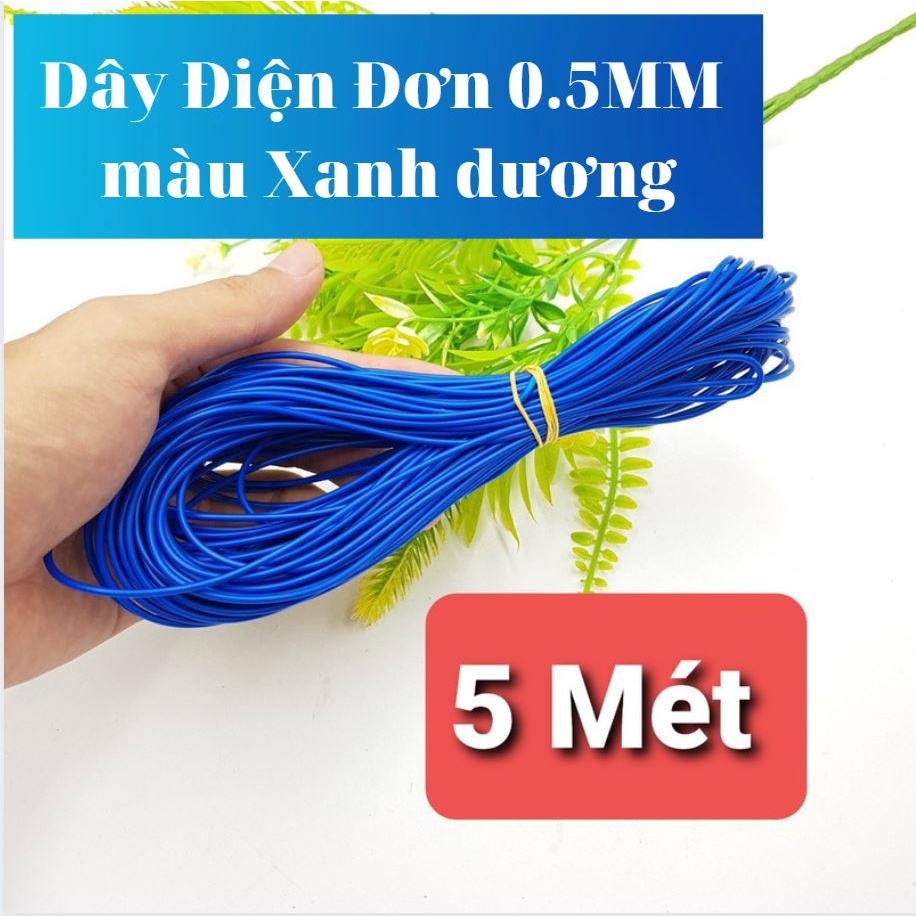 Dây Điện Xịn lõi đồng 0.5MM Đủ các Màu (Cuộn Dài 5 Mét)