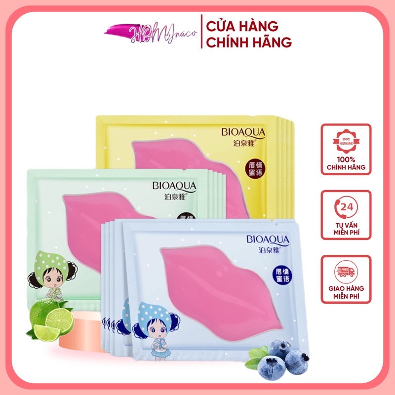 Combo sỉ 01 Miếng MẶT NẠ DƯỠNG HỒNG MÔI BIOAQUA