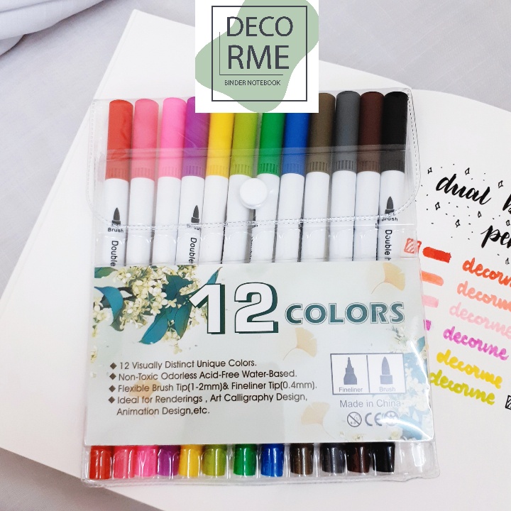 DecorMe Bút viết calligraphy tiêu đề sổ tay bullet journal Fiber Pen Colokit FP-C03 lẻ 1 bút