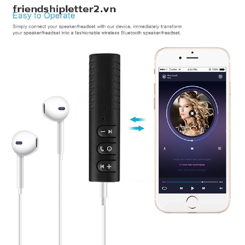 1 Bộ Nhận Tín Hiệu Âm Thanh Bluetooth Không Dây Jack Cắm 3.5mm