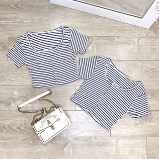 Áo croptop sọc nút bấm ( HÌNH THẬT )6