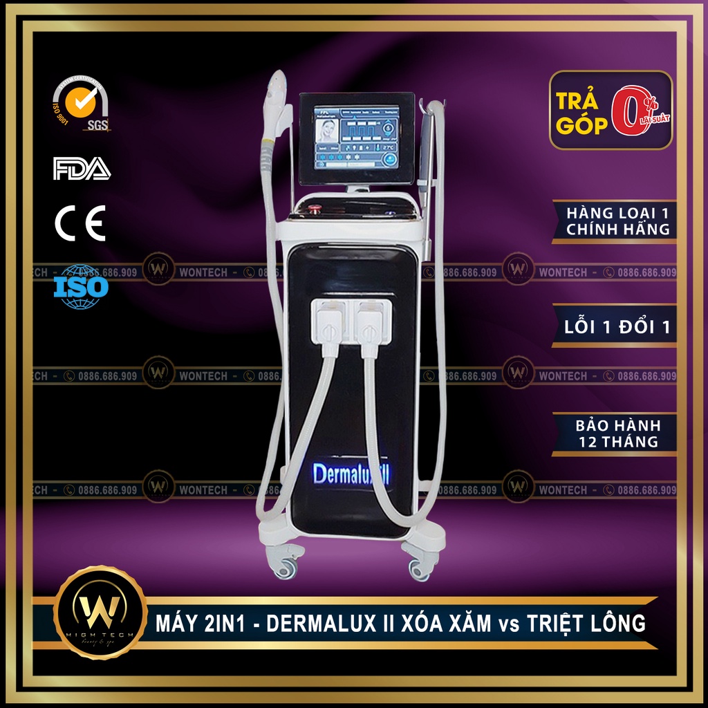 [WONTECH - NOW SHIP] Máy triệt lông IPL Dermalux 2.