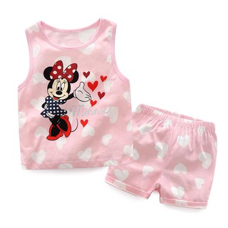 Bộ cộc Ba lỗ Mickey hồng