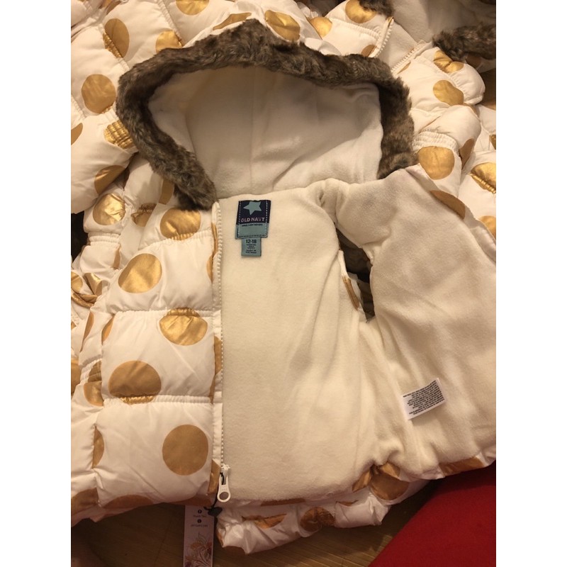 ÁO KHOÁC PHAO GHILÊ CÓ NÓN LÓT LÔNG OLDNAVY