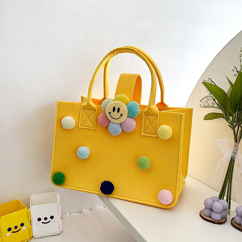 Túi Xách Mua Sắm Bằng Vải Nỉ Kích Cỡ Lớn Kiểu Dáng Dễ Thương Xinh Xắn