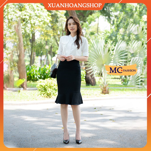 Chân Váy Đuôi Cá Mc Fashion, Kiểu Dáng Nữ Công Sở, Dài Qua Gối, Lưng Cạp Cao, Màu Đen, Cv0391 | BigBuy360 - bigbuy360.vn