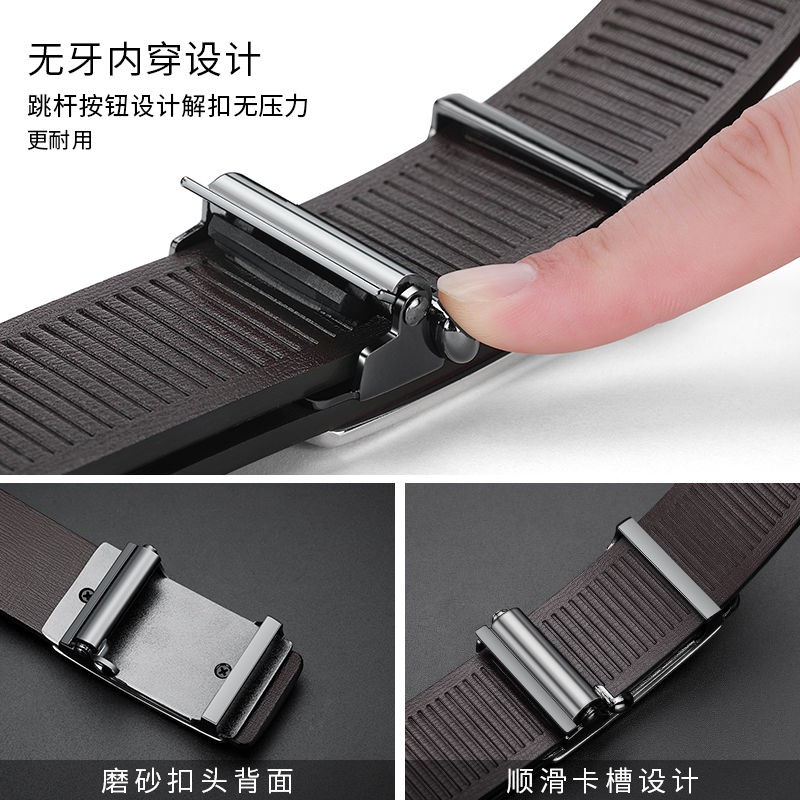 Paul POLO belt nam thắt lưng da bò nguyên tấm hàng hiệu quần tây học sinh hàn quốc phiên bảnGG