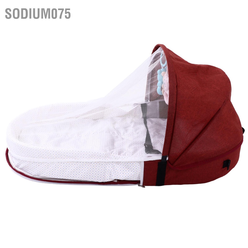 Có thể bán buôn Giường cũi trẻ em có thể gập lại Vải mềm Chống muỗi Di động Trẻ sơ sinh đi du lịch ngủ chăn Sodium075 Hàng giao ngay