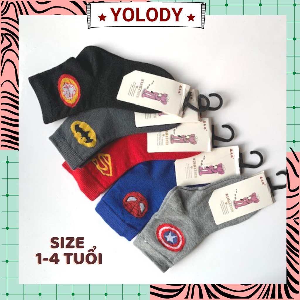 Set 5 tất siêu nhân Yolody vớ cho bé trai 1-4 tuổi TB014
