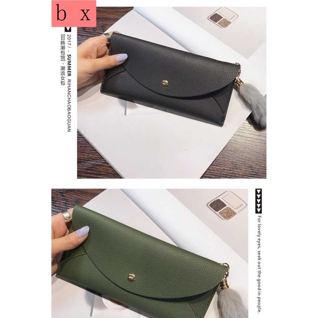 Ví Cầm Tay Dáng Dài Siêu Mỏng Họa Tiết Vỏ Quả Vải Phong Cách Nhật Hàn 2020 Cho Nữ