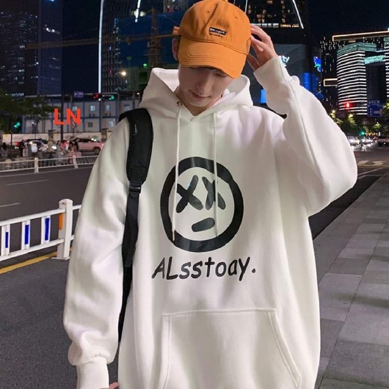 Áo hoodie mặt cười ALSS LN11