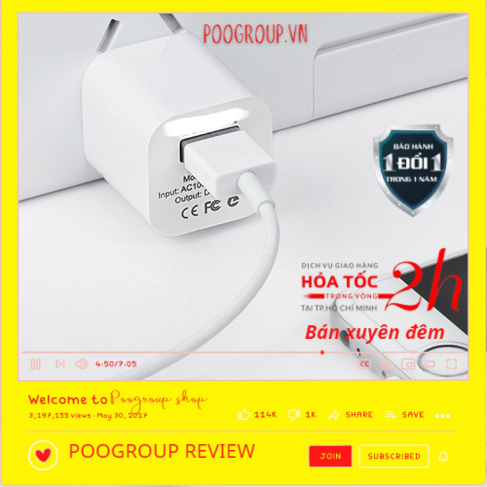 Củ sạc Hoco IP(bh 6T)