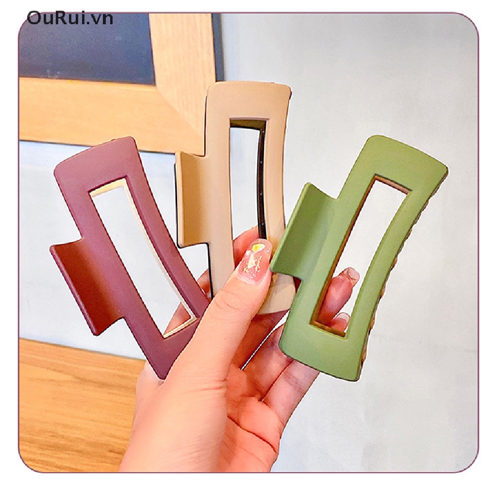 Kẹp Tóc Hình Vuông Hai Tông Màu Tạo Kiểu Tóc Cá Mập Độc Đáo