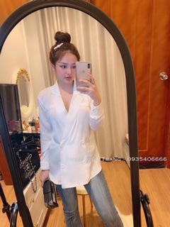 Áo sơ mi lụa cổ vest hàng Quảng Châu cao cấp(chuẩn ảnh)