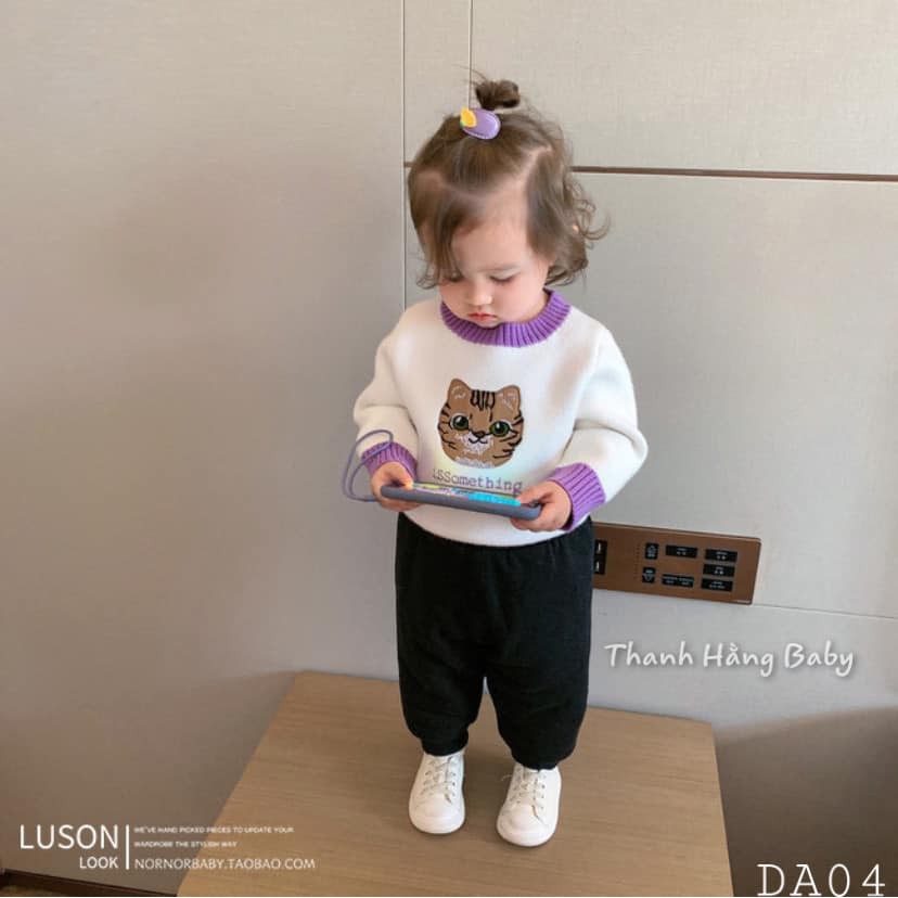 Quần Nỉ Lót Lông Siêu Ấm Cho Bé Cưng Thanh Hằng Baby Từ 7 - 17 Kg