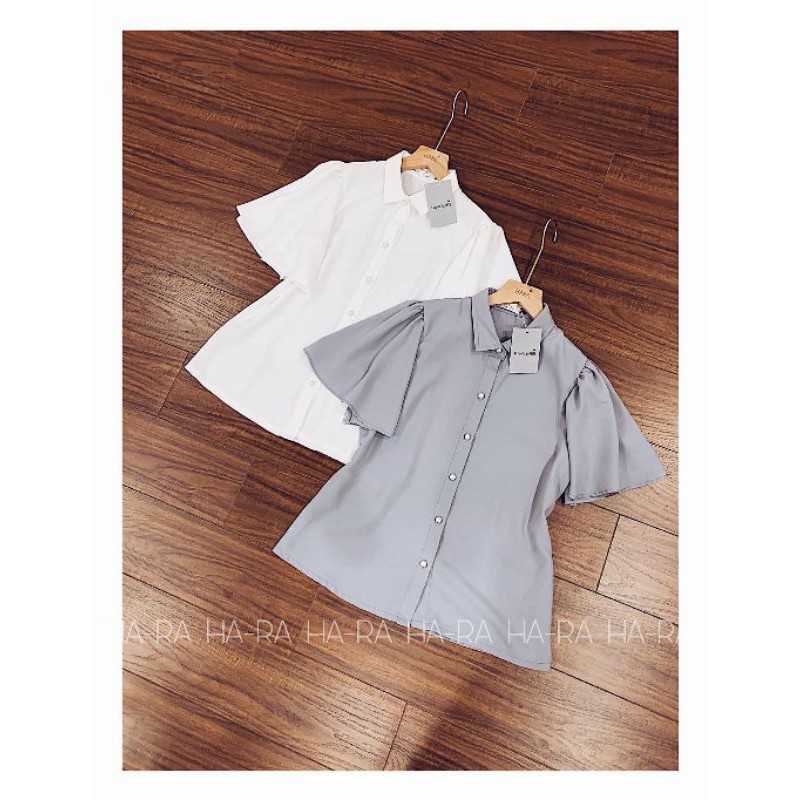 Sơ mi công sở tay bồng cánh tiên vnxk