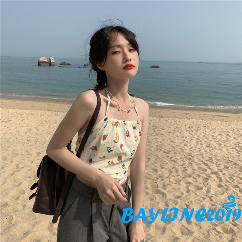 Áo Lửng Hai Dây Họa Tiết Hoa Quyến Rũ Dành Cho Nữ | BigBuy360 - bigbuy360.vn