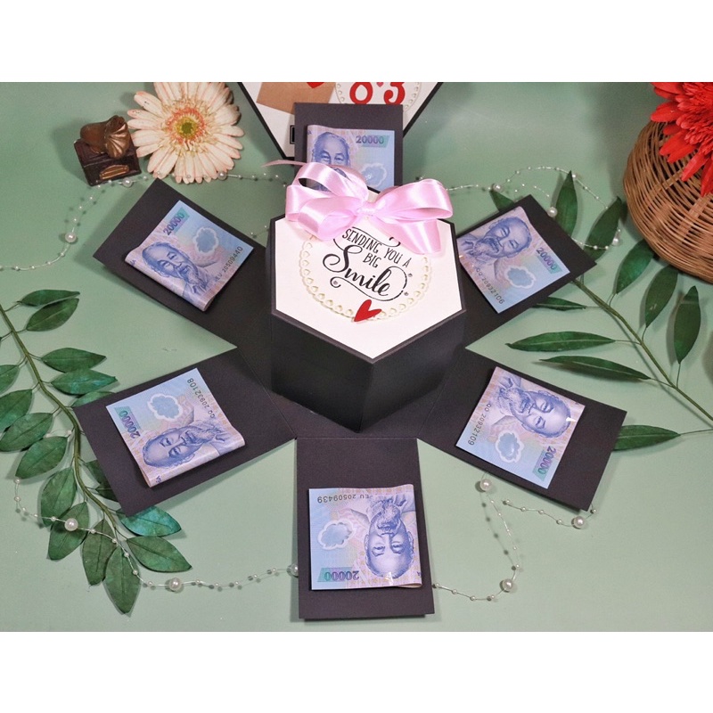 Hộp quà trơn tự trang trí - Phôi hộp lục giác - giấy mỹ thuậ