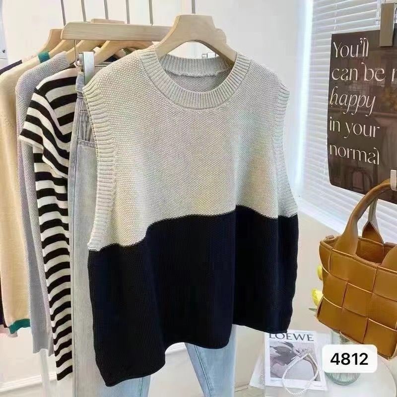 Áo Thun Form Rộng Cổ Tròn Màu Sắc Thời Trang Mùa Thu Phong Cách Hàn Quốc