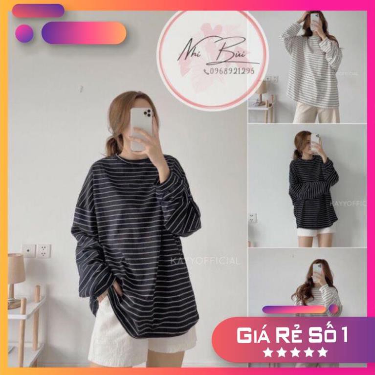 [Mã 11FASHIONSALE1 giảm 10K đơn 50K] [SIÊU HOT] Áo Kẻ Thụng Form Rộng- Thun Dài Tay Unisex