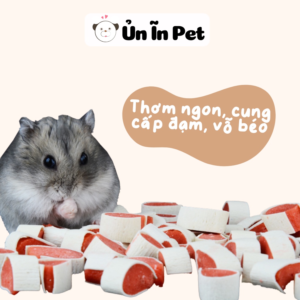 Đồ ăn hamster sushi bò cuộn, bò dải cắt vuông thức ăn hamster