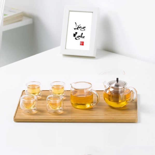 Bộ 2 tách trà thủy tinh mini 2 lớp CP08/2 40mL