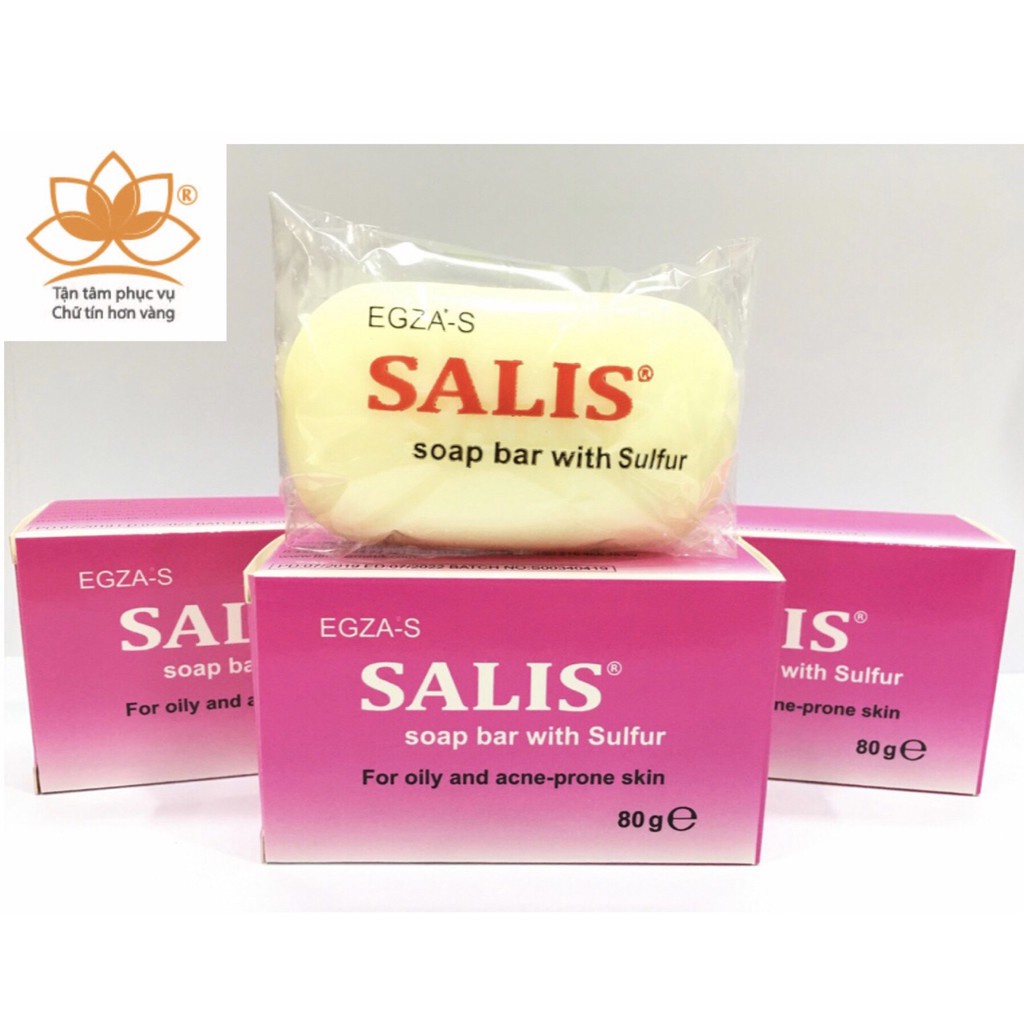 Xà Bông Tắm Và Rửa Mặt Kiềm Dầu Đánh Bay Mụn, Tẩy Tế Bào Chết – SALIS SOAP BAR 80G