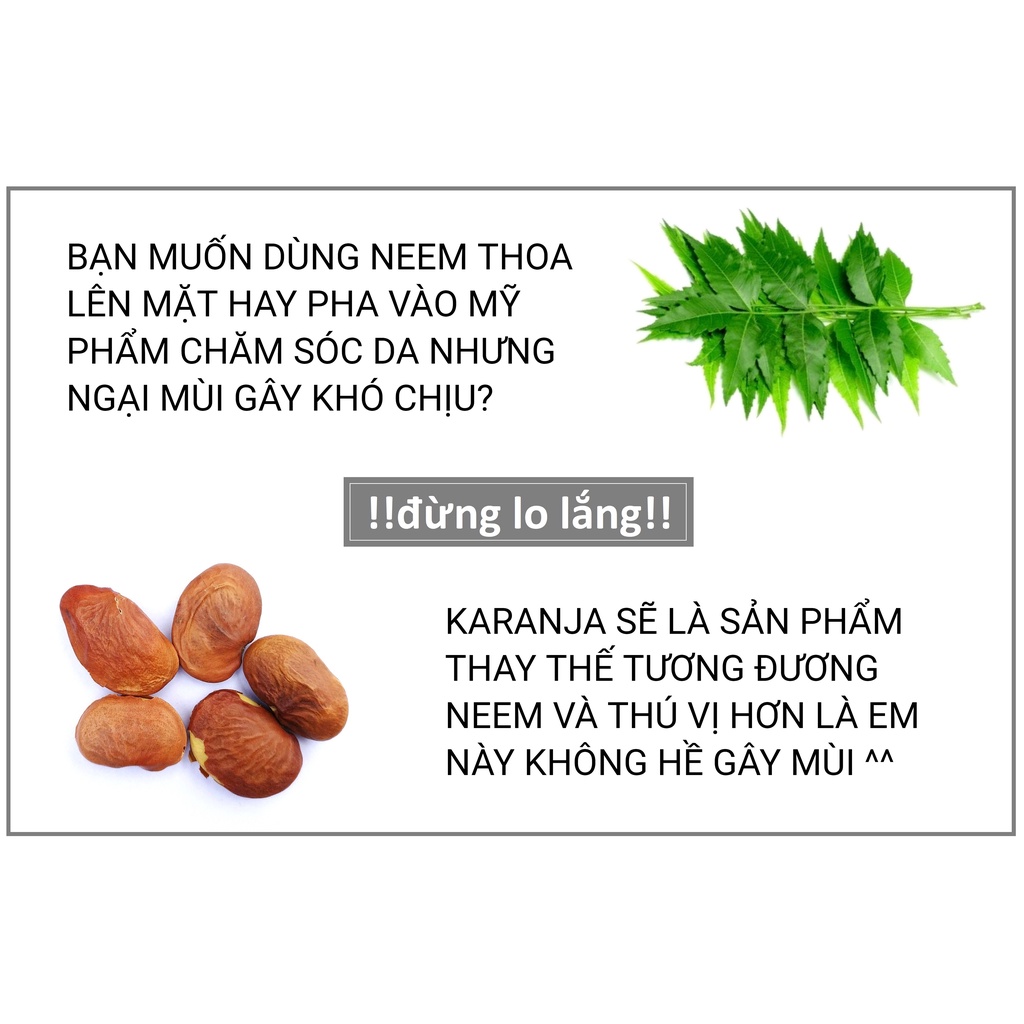 Organic dầu hạt đậu dầu Karanja seed oil hữu cơ nguyên chất (hạt Pongam)