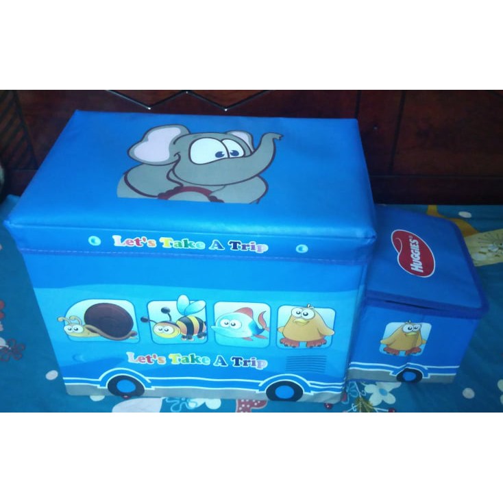 Thùng đựng đồ chơi xe buýt Huggies