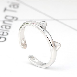 Nhẫn mèo ring cat xi bạc 925