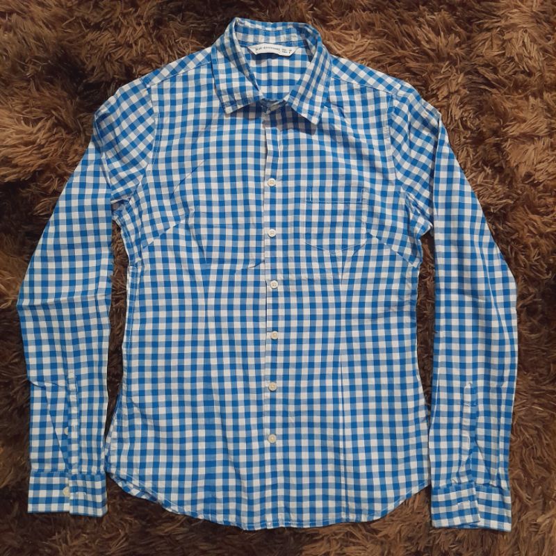 ÁO SƠ MI BLUE EXCHANGE CARO XANH TRẮNG [THANH LÝ GIÁ RẺ]